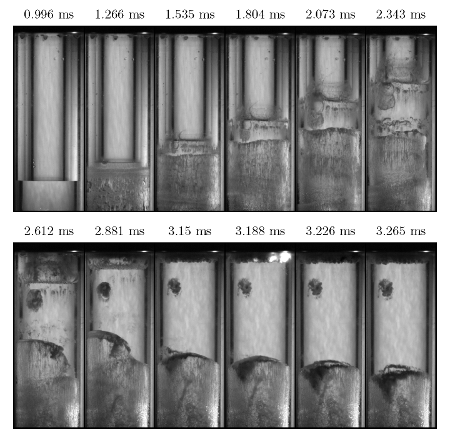 Visualization of ignition by water hammer